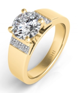 Deutsch & Deutsch Bridal Side Stone Engagement Ring