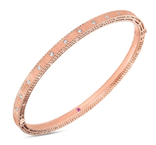 Roberto Coin rose gold and diamond bangle bracelet