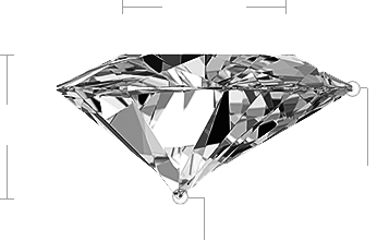 Heart Diamond Side View